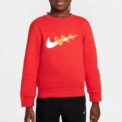 Nike Official Authentic Club Fleece Kids' Fleece Warm Printed Sweatshirt IH0994-657