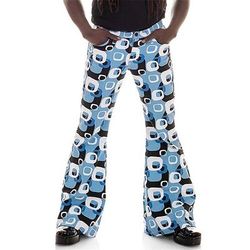 Retrò Vintage Anni '70 Fantastico Pantaloni a zampa d'elefante Pantaloni a zampa Disco A vita medio-alta Psichedelico Costume Per uomo Halloween Carnevale Vacanza Festival Musicale Festival Adulti
