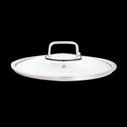LIVWELL DiamondClad™ 10" Tempered Glass Lid with Silicone Rim, Cool Touch Insulated Handle, Dishwash by BrylaneHome in Clear