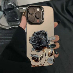 For Samsung S25 S24 Ultra S23 S21 FE S22 Plus Black Gold Rose Silver IMD Phone Case for Galaxy A56 A55 A54 A53 A15 A35 A34 Cover