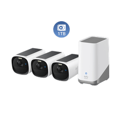 eufyCam E40 3-Cam Kit + HomeBase S380 + 1TB Hard Drive