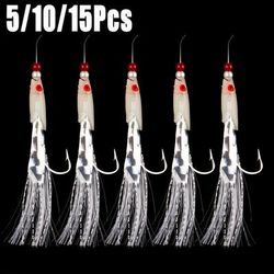 TEMU 5/10/15pcs Mackerel Cod Lures - Ideal Sea Fishing Lures For Boat Tackle