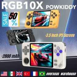 POWKIDDY RGB10X Handheld Game Console 3.5 InchIPS Screen ArkOS Linux Portable Retro Video Gaming Players RK3326 Children's Gifts
