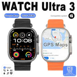 2025New DT Ultra 3 Pro Google carte NFC SmartWatch 32G mémoire musique vidéo NFC Bluetooth appel étanche SmartWatch pour Android iOS
