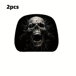 TEMU 2pcs Print Cover - Stylish Black Universal Fit, No Filler, Durable Material, Vehicle Interior Accessory, Accessory | Edgy | Covers,