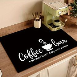TEMU 1pc Coffee Machine Table Mat, Tableware Drying Mat, Desktop Decoration Supplies