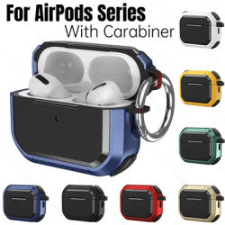 Étui de protection pour AirPods avec mousqueton à crochet porte-clés, étui pour écouteurs Apple AirPods Pro Pro2 4 3 2 1, accessoires pour écouteurs