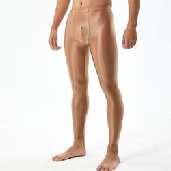 Pantaloni Leggings Tinta unica Finitura lucida Brillante Feticismo della pelle Effetto bagnato Per uomo Costume per Discoteca Parata dell'Orgoglio Mese dell'orgoglio Halloween Carnevale Adulti