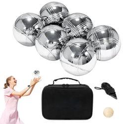 Petanque Game Set Outdoor Boules Metal Bocce Ball Kit Complete Kit Outdoor Recreational Games For Outdoor Picnic Beach Vacation