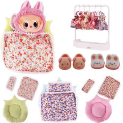 For labubu Plush Doll Clothes Accessories Doll Bedding Furniture Cute Decoration Girl‘s Toys Birthday Gift