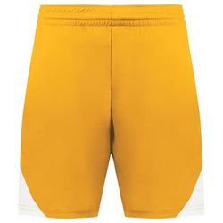 Augusta Sportswear 1736 Step-Back Modern Fit Basketball Shorts in Gold/White size 2XL | Polyester