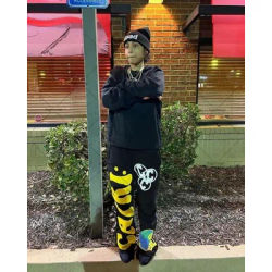 American Retro Personalized Letters Harajuku Y2K Casual Loose Straight Wide-leg Pants Men Street