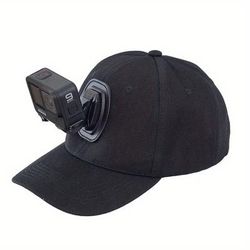 TEMU Adjustable Sports Camera Mount Cap With Bracket - Compatible With Dji Action & Max//7/6/5/4/3 Plus/3 - Quick-/ Vlog Shooting Hat For , Camera Mount Accessories