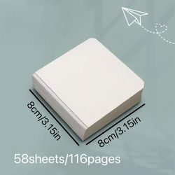 TEMU 1 Portable Pocket Mini Square Sketchbook - 230g, 58 Sheets 116 Pages Each, Multiple Sizes, Suitable For Acrylic Pen And Watercolor Painting, Pocket Size Art Journal