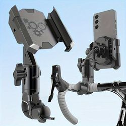TEMU For 4.2-7 Inch Smartphones, Abs Material, Anti-slip Design, Ideal For Bicycles And Scooters, Bike Accessory Mount | Adjustable Bike Holder | Abs Mount