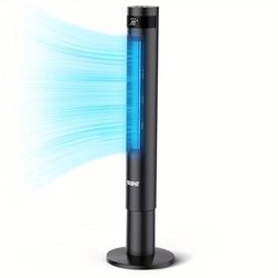 "TEMU Yashe 43" Bladeless Tower Fan 85° , 3 & 3 , 28db, 12-hour Timer, Led Display For Bedroom & Home Cooling"