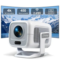 ThundeaL PG370 4K Android Smart Projector Auto Focus 450 ANSI WiFi6 BT5.4 Short Throw Mini Portable for Home Theater Movie