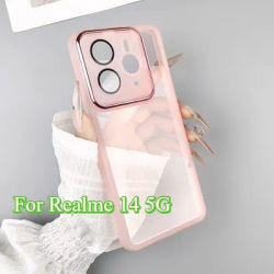 For Realme 14 5G Clear Lens Protection Film Case For Realme 14 Pro Plus 14 Pro Lite Candy Color Soft Silicone Shockproof Cover