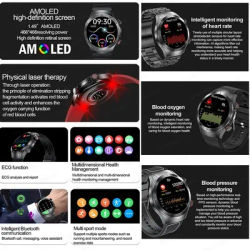 2025 nouveau pour XIAOMI 1.49 "AMOLED écran Laser thérapie montre intelligente hommes femmes graisse de sang acide uricique ECG + PPG santé Tracker Smartwatch