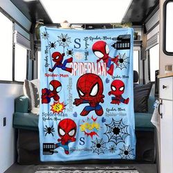 TEMU Cute Cartoon Spiderman Superhero Cartoon Blanket Comfortable Blanket Suitable For Rv Bed Sofa Bed Cover Picnic Blanket Christmas Halloween Gift Birthday Gift