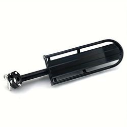 TEMU Adjustable Aluminum Alloy Bike Cargo Rack - Retractable, Easy-to-install Bicycle Rear Seat Extension For Mountain & Road Bikes, Black, Secure & Cycling Storage Solution, Cycling Accessories