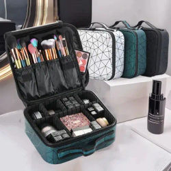 Female PU Leather Profession Makeup Case Nail Tool Suitcase For Women Cosmetics Box Beautician Cosmetics Organizer Storage Case