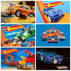 Racing Photography Background Custom Hot Wheels Wild Runway Boy Birthday Party Baby Shower Photo