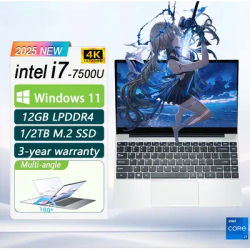 Laptop 14.1" New Ultra Slim Notebook Portable Computer Windows 11 Intel Core i7-7500U 12GB RAM 1TB 2TB SSD Office Study Laptops
