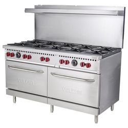 Vulcan SX60-10B 60" 10 Burner Commercial Gas Range w/ 2 Standard Ovens, Liquid Propane, Stainless Steel, Gas Type: LP