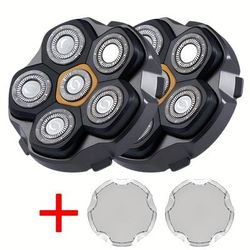 TEMU Feiyba 6-blade Electric Shaver Replacement Head - Hypoallergenic, Smooth Face & Beard Shaving, Compatible With (battery Not Included)