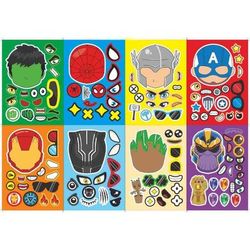 TEMU 8pcs -for Man Avengers Creative Green Cartoon Sticker Interactive Face Decal Diy Iron For Man Stickers