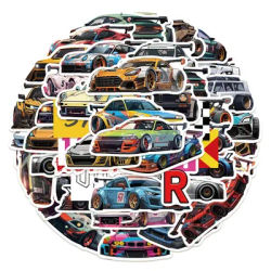 50PCS Cool Retrofit Racing JDM Stickers Car Motorcycle Laptop Guitar Waterproof Graffiti Cool Sticker Decal