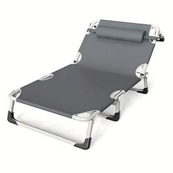 TEMU Portable Oversized Camping Bed Adults Single Folding Cots Travel Sun Lounger Uk