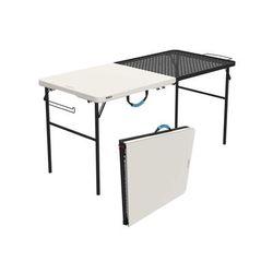 Lifetime Products 5-ft Fold-in-Half Camping Table White 280875