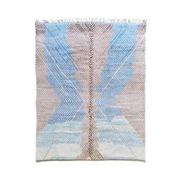 Tappeto berbero marocchino in pura lana grigia 214 x 307 cm