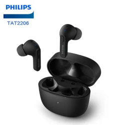 PHILIPS TAT2206 écouteurs de jeu TWS Bluetooth sans fil étanche IPX4 casque de sport 500mAh casque de musique à faible latence