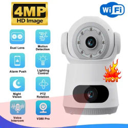Wireless Smart Home Baby Monitor Mini Robot Telecamera PTZ WIFI Visione notturna interna Rilevazione