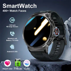 LIGE nouveau 1.85 pouces Ultra AMOLED Smartwatch GPS piste HD Bluetooth appel 710 mah grande batterie 400 + cadran adapté pour Android IOS