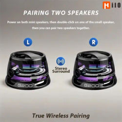 G200 Bluetooth 5.3 haut-parleur Portable éclairage rvb haut-parleur magnétique BT5.3 Mini boîte de
