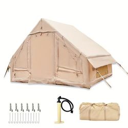 TEMU Inflatable Camping Tent Suitable For 4-8 People Outdoor Portable Tent With Windows, Self-standing Air Tent, Inflatable Tent With Bag