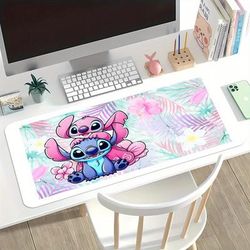TEMU 1pc Stitch Mouse Pad, Non-slip Rubber Base, Multifunctional Office Desk Mat For Nurses, Day, Easter, Ramadan, 's Day - Lovely , Office Supplies | Vibrant Desk Mat | , Stitch Office Supplies