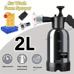 TEMU 2l Car Wash Pump Foam Sprayer Hand Held Wash Spray Bottle Snow Foam Detailing Xl, Without Battery