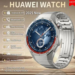 2025 nouveau pour Huawei montre GT5Pro militaire GPS montre intelligente hommes plein écran tactile Sport Fitness santé Test appel vocal SmartWatch