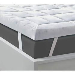 TEMU Microfibre Mattress Topper 2 Inch/5cm Heavy Fill Super Soft And Fluffy Hand Filled Single Double King Super Stitched With Straps