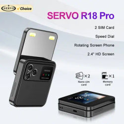 SERVO R18 PRO Side Slider Mobile Phone 2.4" Rotate Display Dual SIM Standby Magic Voice Flashlight 2G GSM Card Button Cellphones