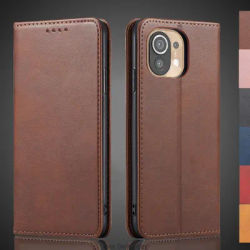 Magnetic attraction Leather Case for Xiaomi Mi 11 /Xiaomi Mi11 6.81" Holster Flip Cover Case Wallet Phone Bags Capa Fundas Coque
