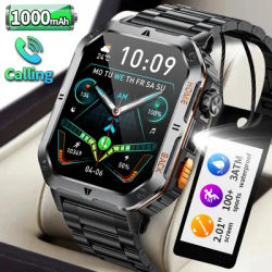 LIGE mode 1000mAh grande batterie montre intelligente hommes 2.01 "écran HD Bluetooth appel 3ATM étanche sport moniteur de santé Smartwatch
