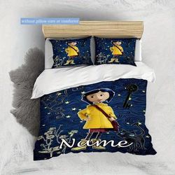 TEMU 3pcs Custom Name Bedding Set Duvet Cover Closure Includes 1 Duvet Cover & 2 Pillowcases For All Bedroom Decor