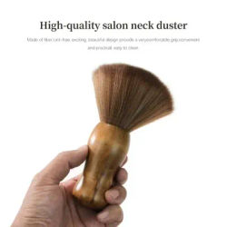 Professional Barber Neck And Face Duster Brush Wood Handle Hairdressing Cleaning Brush Natural Fiber Salon Hair Sweep Brushes