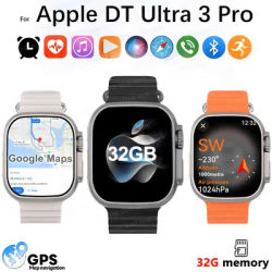 2025New DT Ultra 3 Pro Google carte GPS SmartWatch 32G mémoire musique vidéo NFC Bluetooth appel étanche SmartWatch pour Android iOS